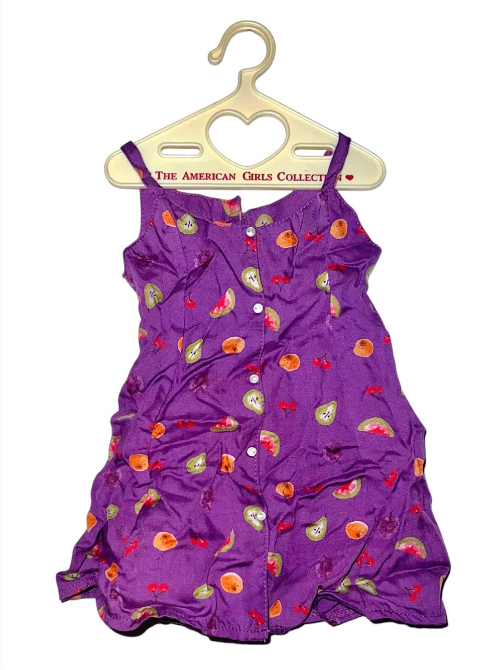 Pleasant Company American Girl Lawn Party Birthday 18” Purple Fruit Dress 1998